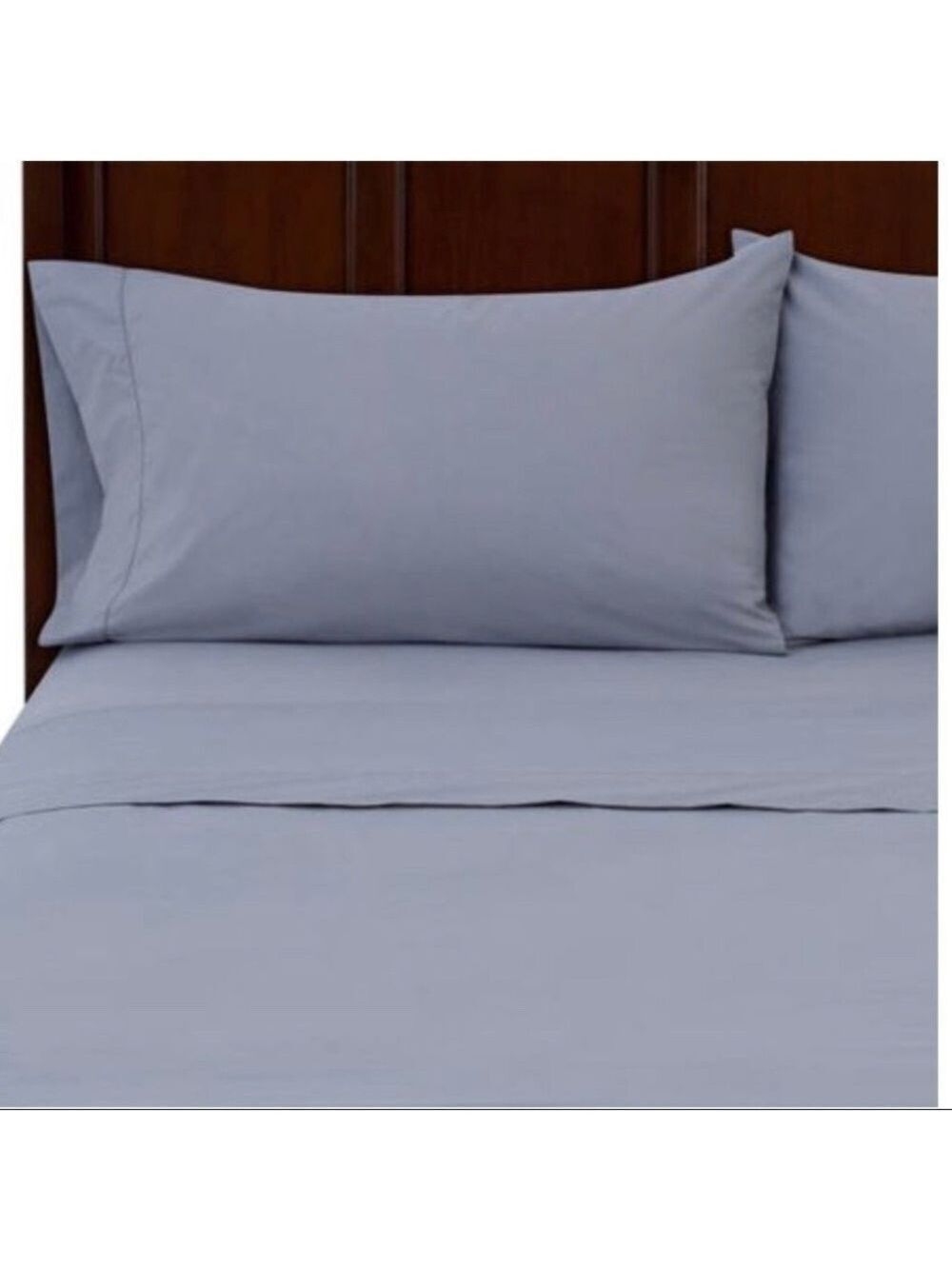 NEW-MAINSTAYS 250 TC Queen Blue/Grey Bedding Set